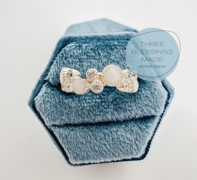 Jasmine Breastmilk Ring Silver